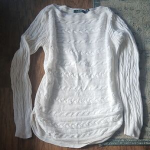 Lauren Ralph Lauren Cream Cable Knit Sweater